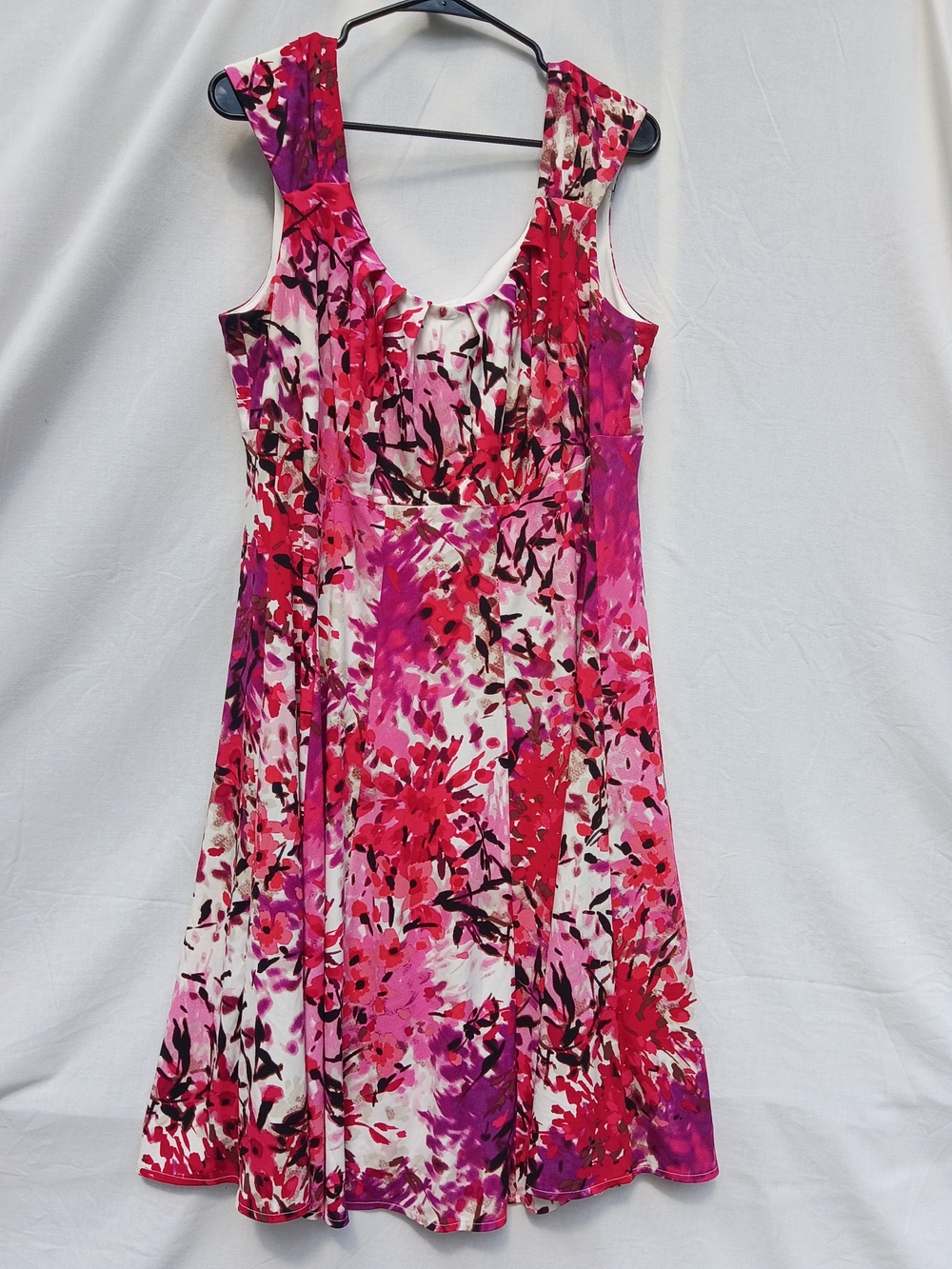 Signature Fuchsia and Magenta Floral Midi Dress